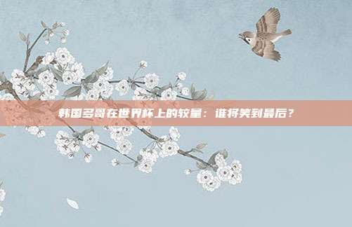 韩国多哥在世界杯上的较量：谁将笑到最后？