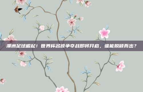 澳洲足球崛起！世界杯名额争夺战即将开启，谁能脱颖而出？
