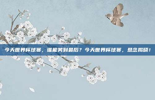 今天世界杯球赛，谁能笑到最后？今天世界杯球赛，悬念揭晓！