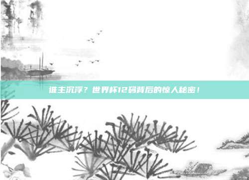 谁主沉浮？世界杯12码背后的惊人秘密！