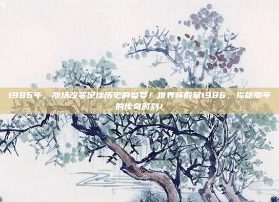 1986年，那场改变足球历史的盛宴！世界杯殿堂1986，揭秘那年的传奇时刻！