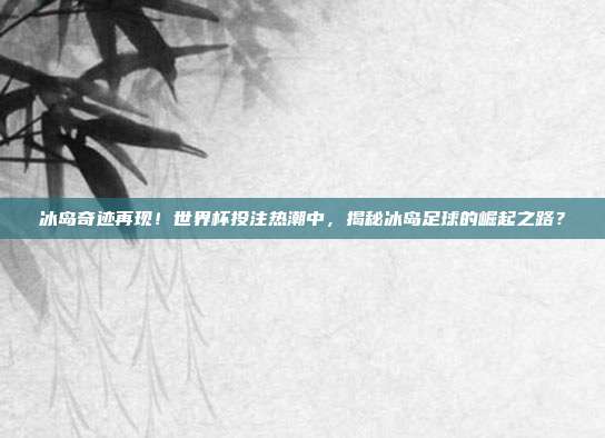 冰岛奇迹再现！世界杯投注热潮中，揭秘冰岛足球的崛起之路？