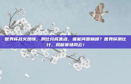 世界杯战火燃情，测比分成焦点，谁能问鼎巅峰？世界杯测比分，揭秘赛场风云！