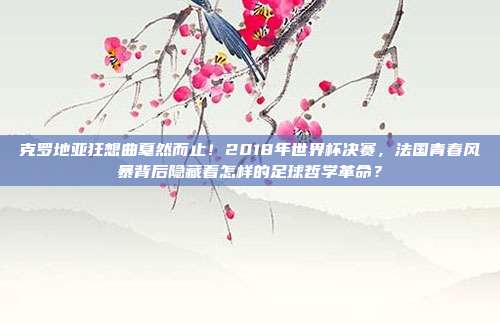克罗地亚狂想曲戛然而止！2018年世界杯决赛，法国青春风暴背后隐藏着怎样的足球哲学革命？