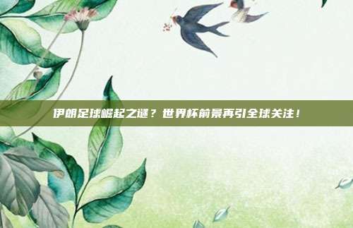 伊朗足球崛起之谜？世界杯前景再引全球关注！