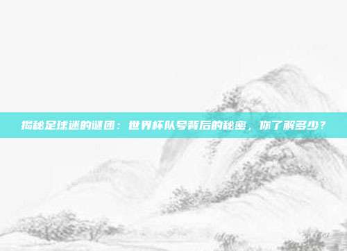 揭秘足球迷的谜团：世界杯队号背后的秘密，你了解多少？