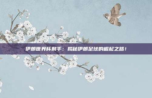 伊朗世界杯射手：揭秘伊朗足球的崛起之路！