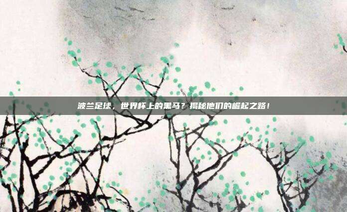波兰足球，世界杯上的黑马？揭秘他们的崛起之路！