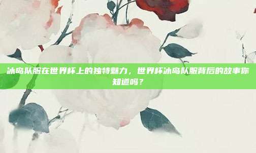 冰岛队服在世界杯上的独特魅力，世界杯冰岛队服背后的故事你知道吗？