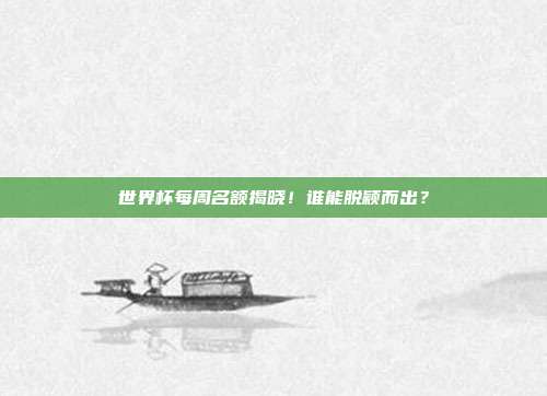 世界杯每周名额揭晓！谁能脱颖而出？