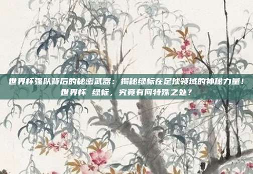 世界杯强队背后的秘密武器：揭秘绿标在足球领域的神秘力量！世界杯 绿标，究竟有何特殊之处？