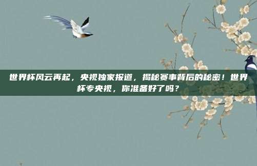世界杯风云再起，央视独家报道，揭秘赛事背后的秘密！世界杯专央视，你准备好了吗？