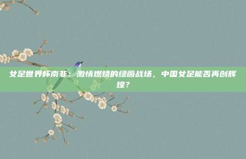 女足世界杯南非：激情燃烧的绿茵战场，中国女足能否再创辉煌？