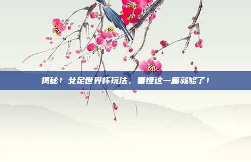 揭秘！女足世界杯玩法，看懂这一篇就够了！