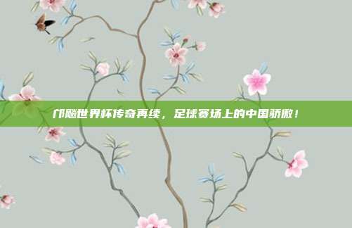 邝飚世界杯传奇再续，足球赛场上的中国骄傲！