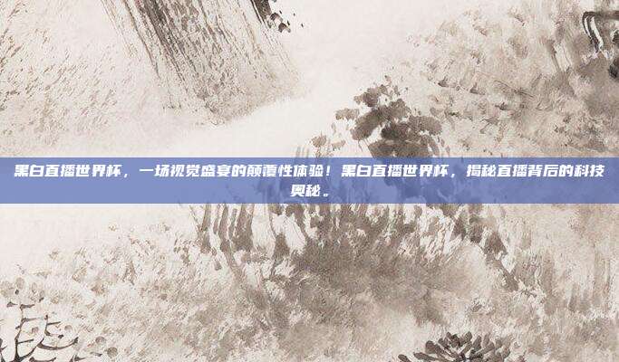 黑白直播世界杯，一场视觉盛宴的颠覆性体验！黑白直播世界杯，揭秘直播背后的科技奥秘。