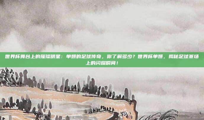 世界杯舞台上的璀璨明星：单妍的足球传奇，你了解多少？世界杯单妍，揭秘足球赛场上的闪耀瞬间！
