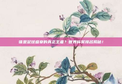 谁是足球盛宴的真正王者？世界杯奖排名揭秘！