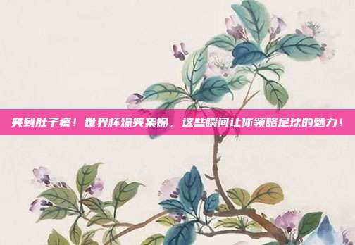 笑到肚子疼！世界杯爆笑集锦，这些瞬间让你领略足球的魅力！