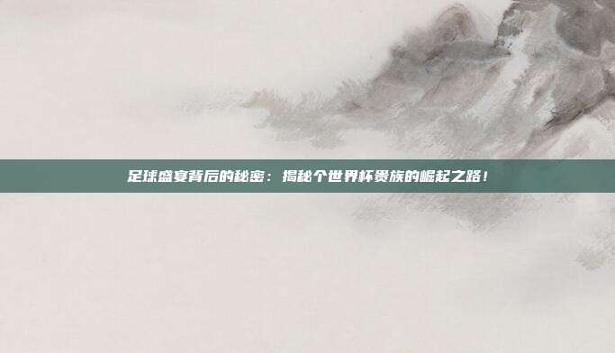 足球盛宴背后的秘密：揭秘个世界杯贵族的崛起之路！
