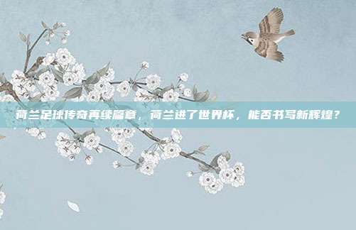 荷兰足球传奇再续篇章，荷兰进了世界杯，能否书写新辉煌？