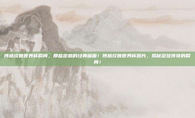 博格坎普世界杯瞬间，那些定格的经典画面！博格坎普世界杯图片，揭秘足球传奇的瞬间！
