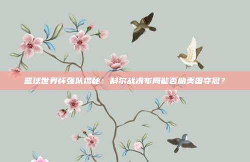 篮球世界杯强队揭秘：科尔战术布局能否助美国夺冠？