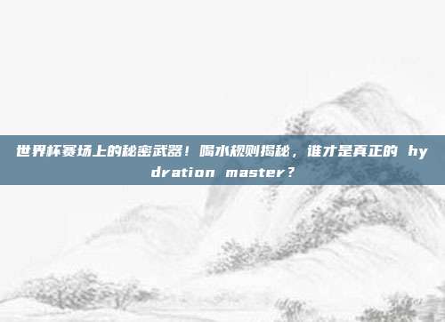 世界杯赛场上的秘密武器！喝水规则揭秘，谁才是真正的 hydration master？