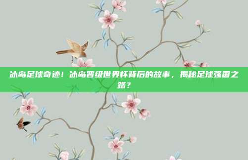 冰岛足球奇迹！冰岛晋级世界杯背后的故事，揭秘足球强国之路？