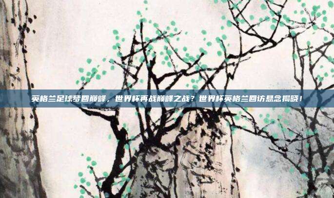 英格兰足球梦回巅峰，世界杯再战巅峰之战？世界杯英格兰回访悬念揭晓！