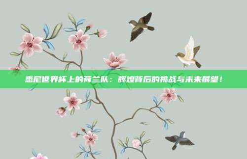 悉尼世界杯上的荷兰队：辉煌背后的挑战与未来展望！