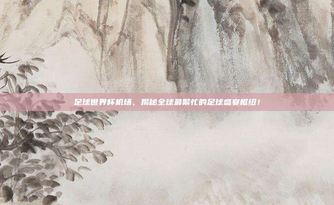 足球世界杯机场，揭秘全球最繁忙的足球盛宴枢纽！