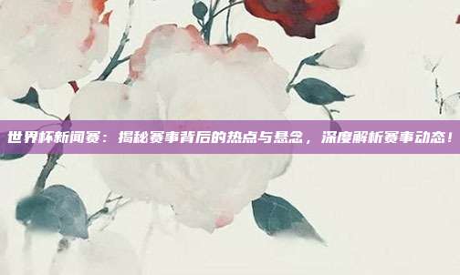 世界杯新闻赛：揭秘赛事背后的热点与悬念，深度解析赛事动态！