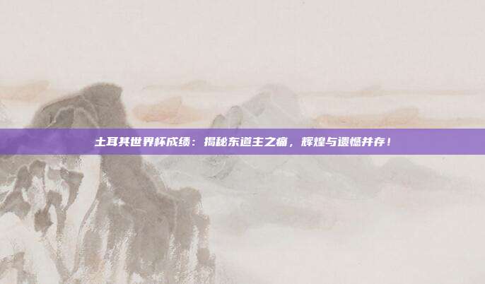 土耳其世界杯成绩：揭秘东道主之痛，辉煌与遗憾并存！