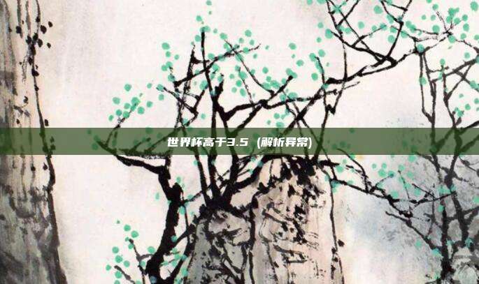 世界杯高于3.5 (解析异常)
