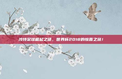 沙特足球崛起之谜，世界杯2018的惊喜之旅！