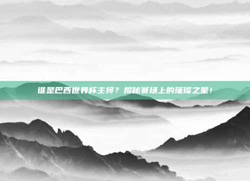 谁是巴西世界杯主将？揭秘赛场上的璀璨之星！