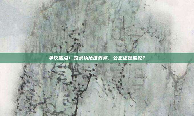 争议焦点！哈桑执法世界杯，公正还是偏见？