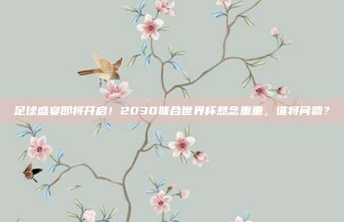 足球盛宴即将开启！2030联合世界杯悬念重重，谁将问鼎？