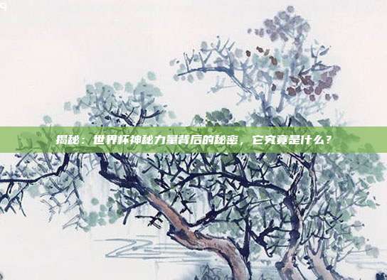 揭秘：世界杯神秘力量背后的秘密，它究竟是什么？