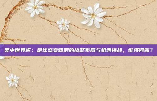 美中世界杯：足球盛宴背后的战略布局与机遇挑战，谁将问鼎？