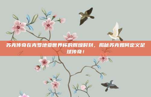 苏克传奇在克罗地亚世界杯的辉煌时刻，揭秘苏克如何定义足球传奇！