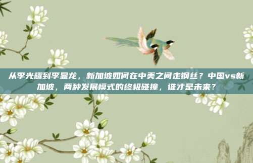 从李光耀到李显龙，新加坡如何在中美之间走钢丝？中国vs新加坡，两种发展模式的终极碰撞，谁才是未来？