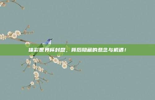 体彩世界杯封盘，背后隐藏的悬念与机遇！