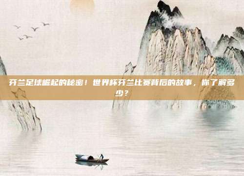 芬兰足球崛起的秘密！世界杯芬兰比赛背后的故事，你了解多少？