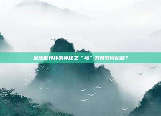 足球世界杯的神秘之“马”究竟有何秘密？