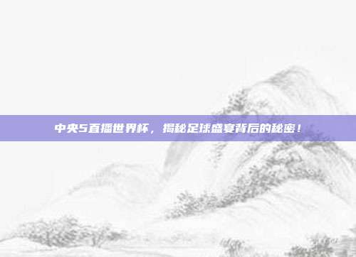 中央5直播世界杯，揭秘足球盛宴背后的秘密！