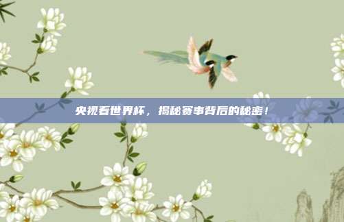 央视看世界杯，揭秘赛事背后的秘密！