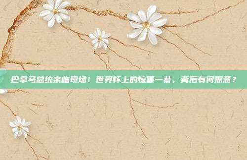 巴拿马总统亲临现场！世界杯上的惊喜一幕，背后有何深意？