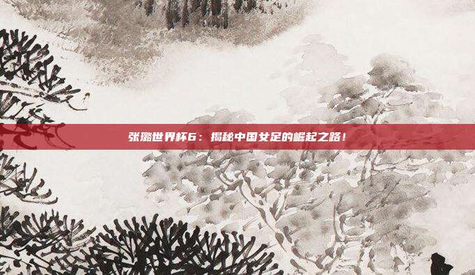 张璐世界杯6：揭秘中国女足的崛起之路！